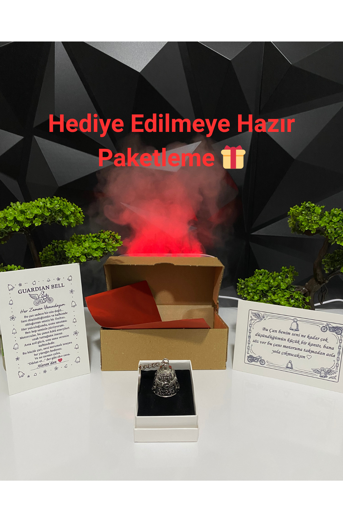 Çelik Motor Şans Çanı Guardian Bell Meleklerden Hızlı Gitme Model Koruyucu Motosiklet Anahtarlık