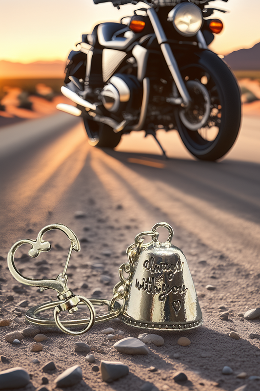 Çelik Motor Şans Çanı Guardian Bell Her Zaman Yanındayım Model Anahtarlıklı Motosiklet Luck Bell
