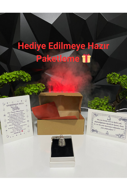 Çelik Motor Şans Çanı Guardian Bell Her Zaman Yanındayım Model Anahtarlıklı Motosiklet Luck Bell
