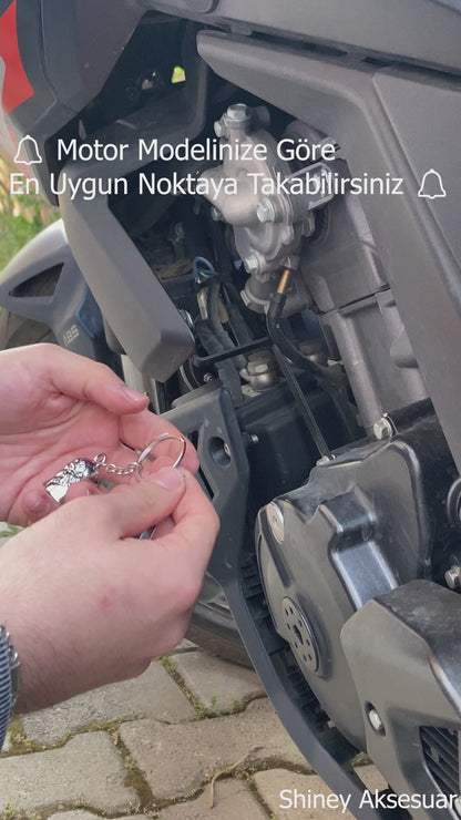 Çelik Anahtarlık Şans Çanı Guardian Bell Koruyucu Melek Model Koruyucu Çelik Motosiklet Luck Bell